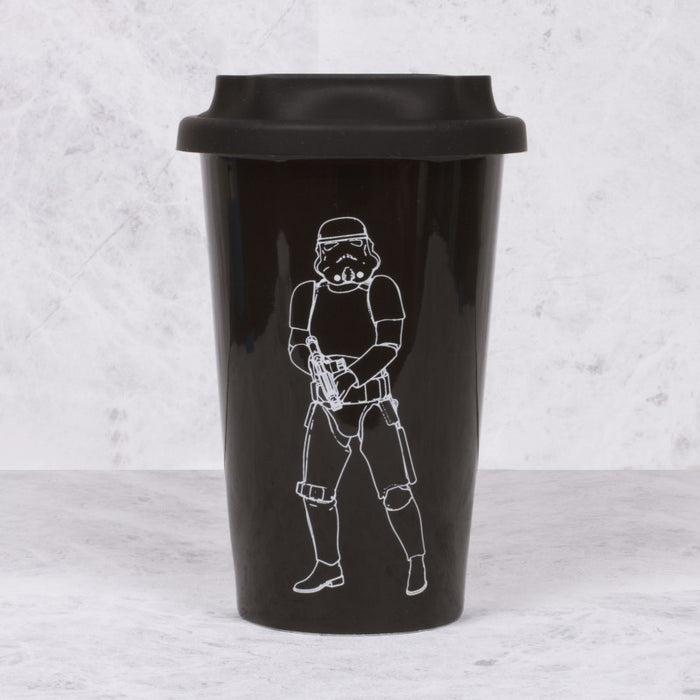 Original Stormtrooper - Keramikbecher mit Silikondeckel (schwarz) von Original Stormtrooper