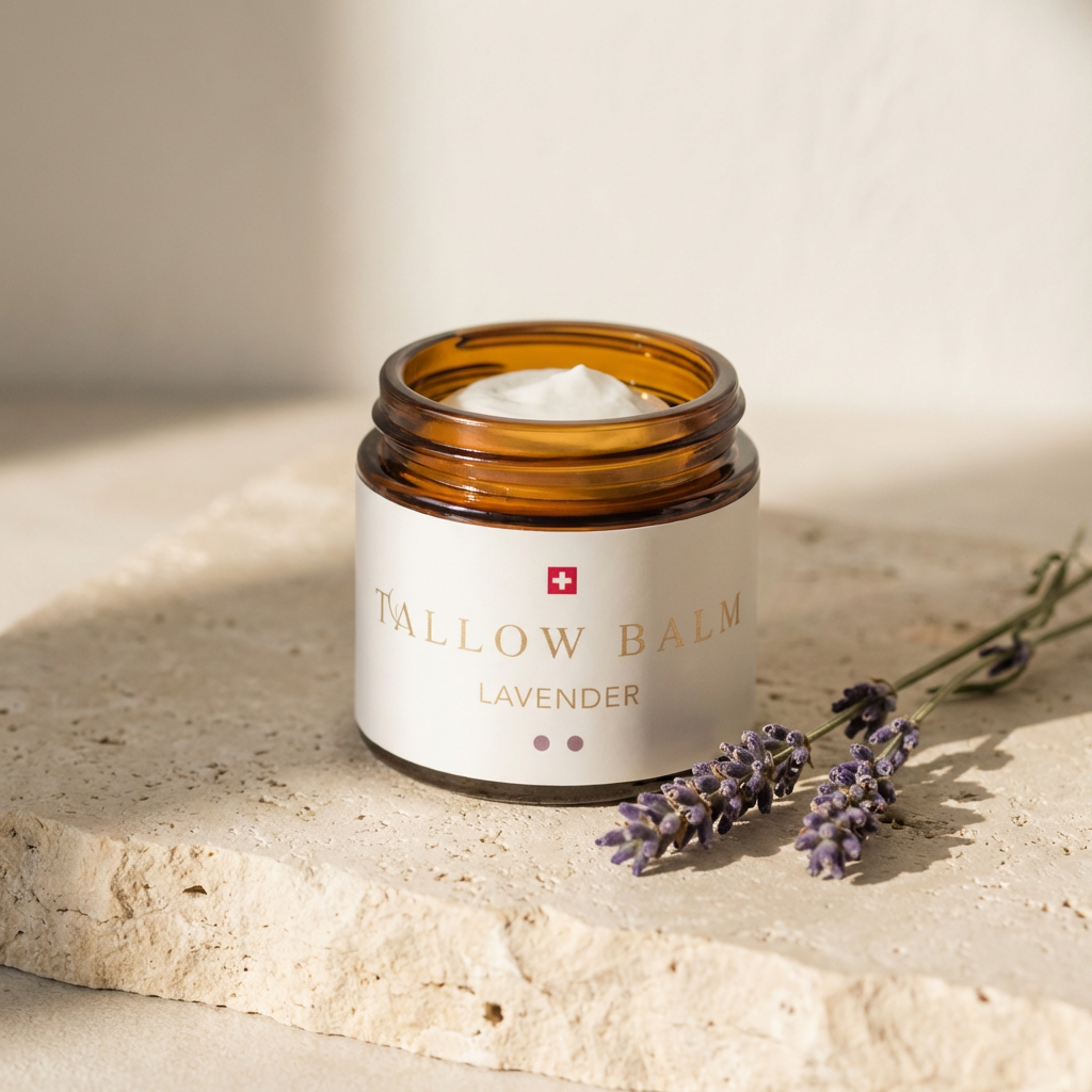 Tallow Balm Lavender - Hautbalsam mit Rindertalg, Lavendelöl & Vitamin E, 60ml von guteszeug.ch