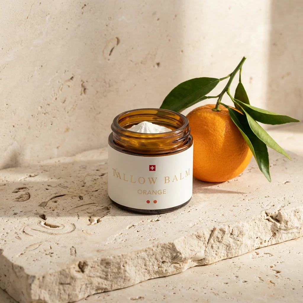 Tallow Balm Orange - Hautbalsam mit Rindertalg, ätherischem Orangenöl & Vitamin E, 60ml von guteszeug.ch