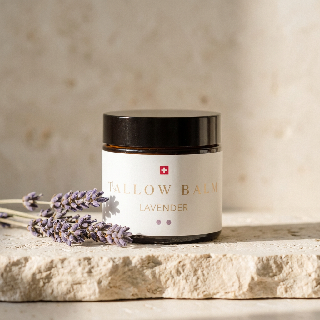 Tallow Balm Lavender - Hautbalsam mit Rindertalg, Lavendelöl & Vitamin E, 60ml von guteszeug.ch