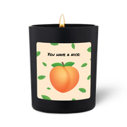 Duftkerze Schwarz Woody You have a nice: Peach von ChattyCandles