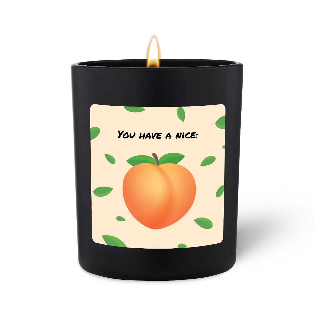 Duftkerze Schwarz Woody You have a nice: Peach von ChattyCandles