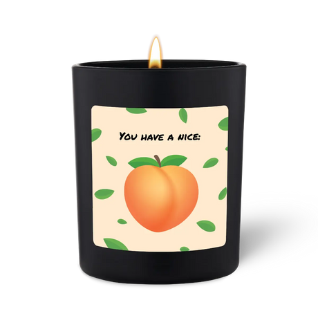 Duftkerze Schwarz Woody You have a nice: Peach von ChattyCandles