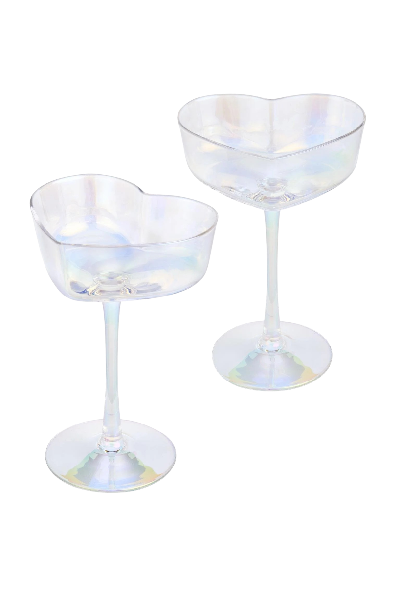 Herzglas irisierend 2er-Set von Uberstar