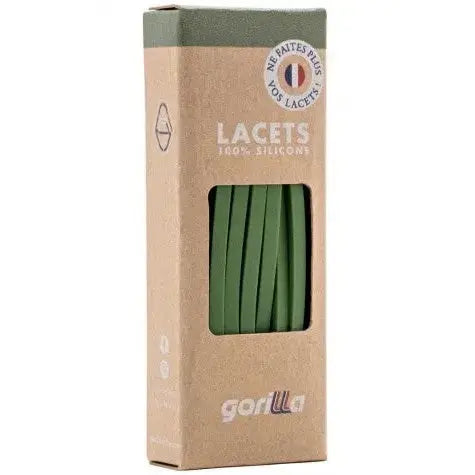 Elastische Schnürsenkel Flexibel Ohne Binden Schmal Silikon Olive Green von Gorilla Lacets