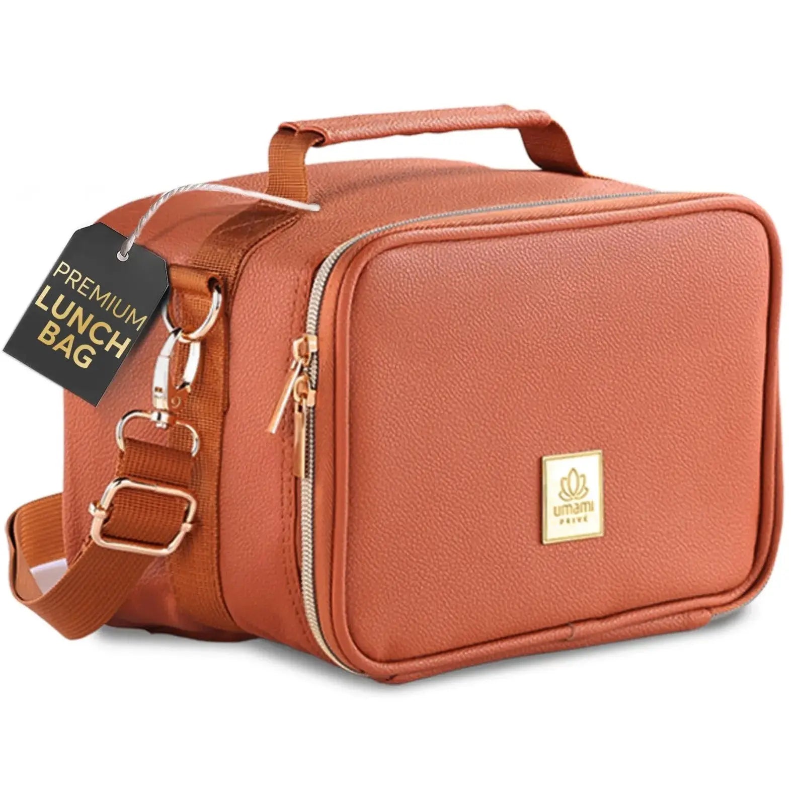 Insulated Lunch Bag Elegant Brown Premium von Umami