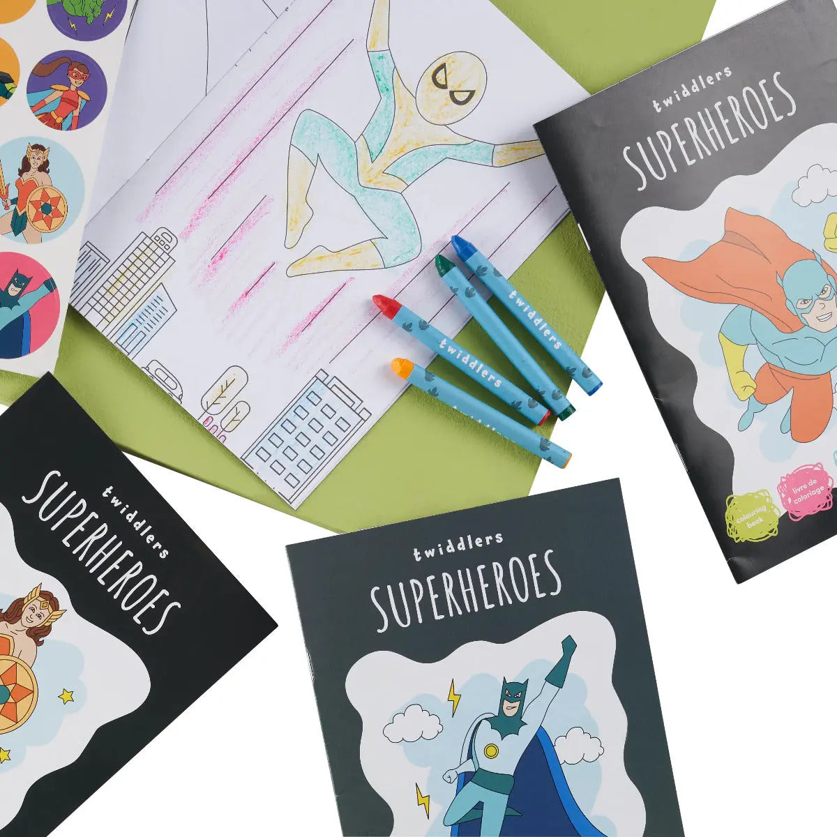 Malbuch Mini Superhero 12 Stück von Twiddlers