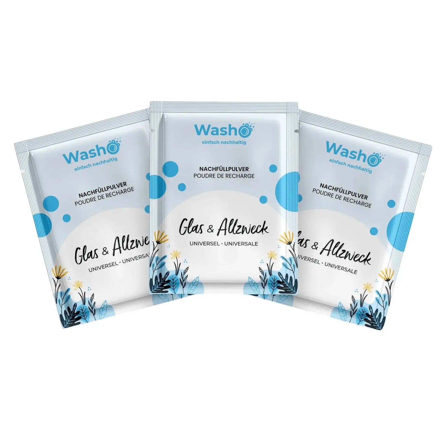 Glasreiniger Pulver Set von Washo