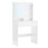 Schminktisch mit Spiegel und Schublade Weiss von Songmics