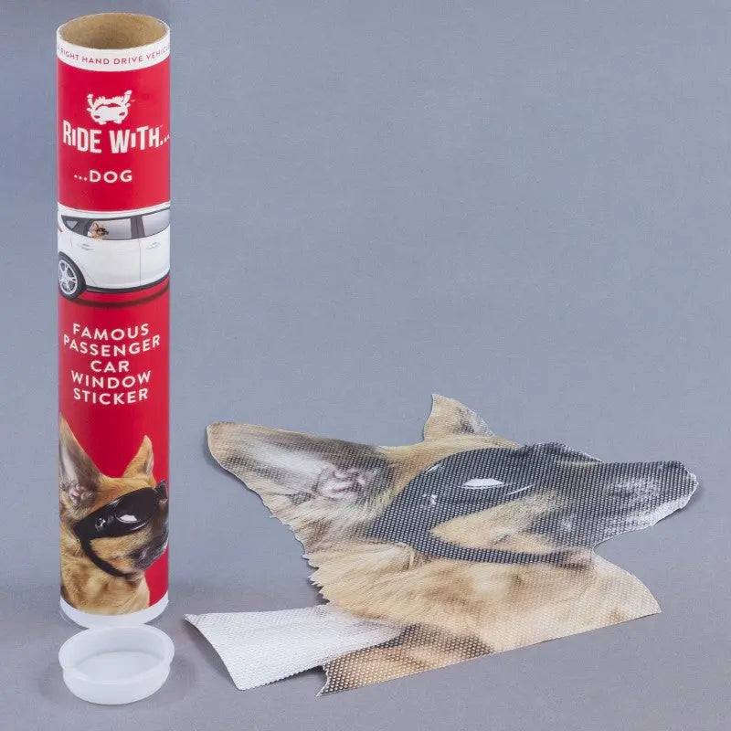 Ride With a Dog - Fenstersticker Hund von Ride with