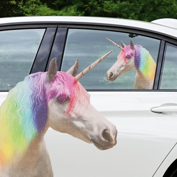 Ride With Unicorn - Fenstersticker "Einhorn" von Ride with