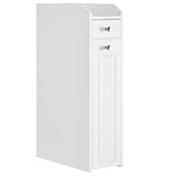 Badezimmerschrank schmal mit Schubladen weiss von Songmics