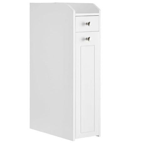 Badezimmerschrank schmal mit Schubladen weiss von Songmics