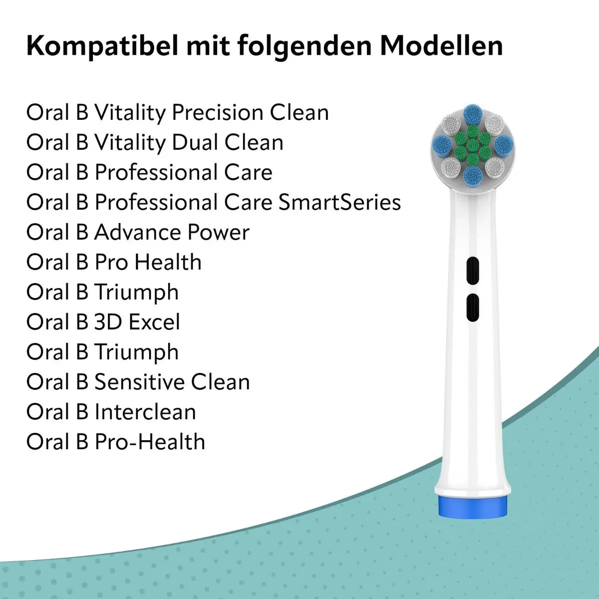 Ersatzbürsten Deep-Clean kompatibel mit Oral-B 8er Pack von Ora-Care