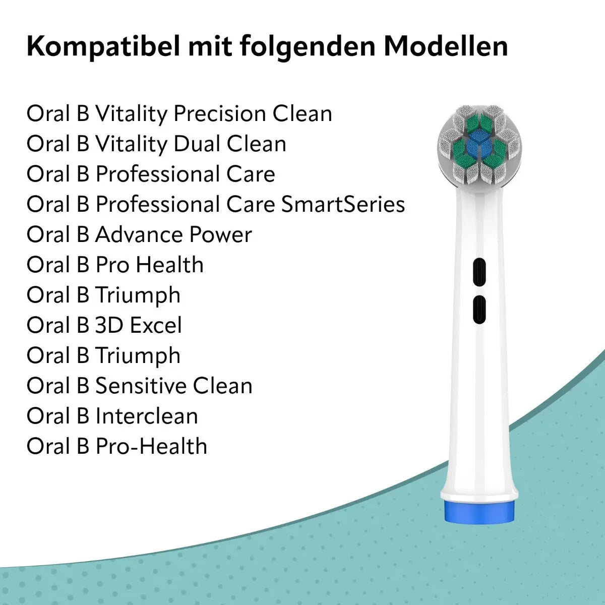 Ersatzbürsten Precision Clean kompatibel mit Oral-B 8er Pack von Ora-Care