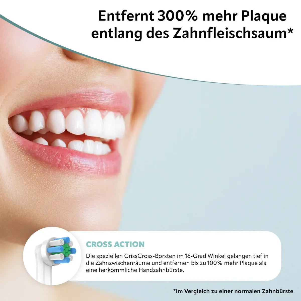 Ersatzbürsten Deep-Clean kompatibel mit Oral-B 8er Pack von Ora-Care