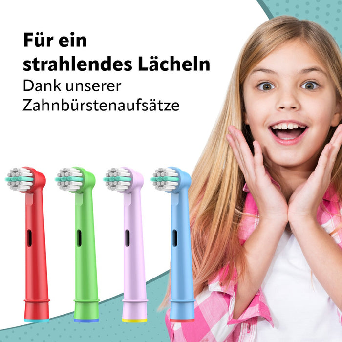 Ersatzbürsten für Kinder kompatibel mit Oral-B 8er Pack von Ora-Care