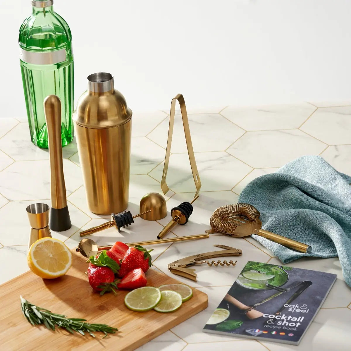Cocktail 10er-Set Gold von Oak & Steel