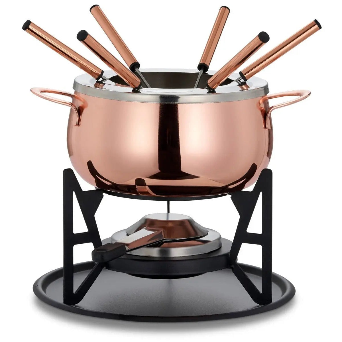 Fondue Set Edelstahl Rosegold von Oak & Steel