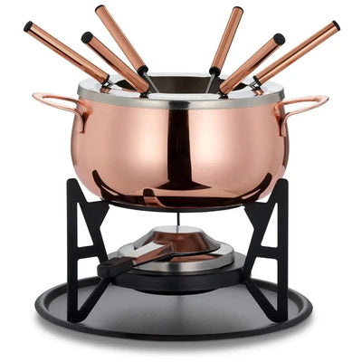 Fondue Set Edelstahl Rosegold
