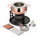 Fondue Set Edelstahl Rosegold von Oak & Steel