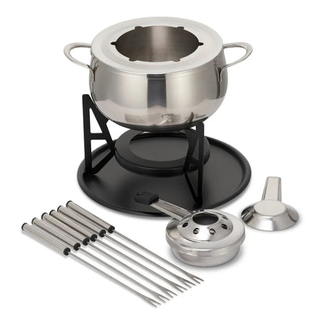 Fondue Set Edelstahl Silber von Oak & Steel