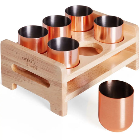 Shotgläser 6er-Set Rosegold von Oak & Steel