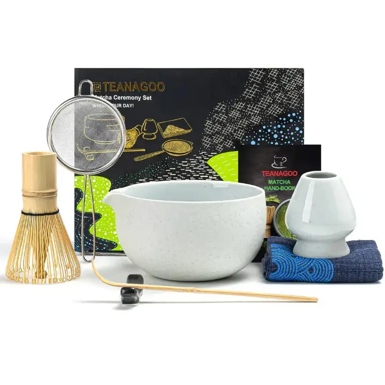 Matcha Set Weiss mit Ausgiessschale 7-tlg. von TEANAGOO
