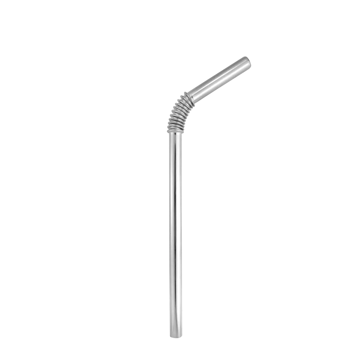 Edelstahl Trinkhalme Biegbar Silber 12er Set 22cm von Turtleneck Straw