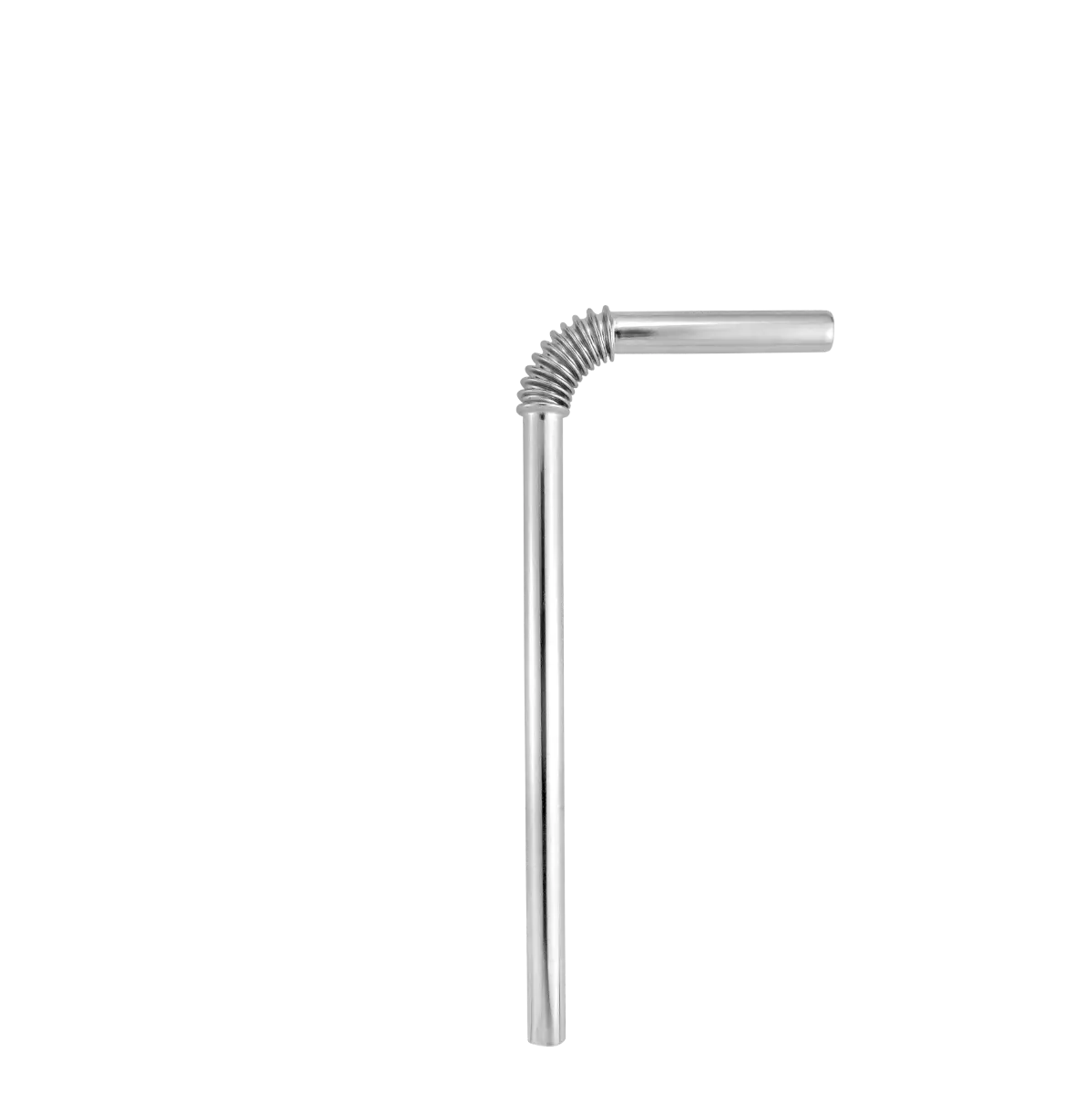 Edelstahl Trinkhalme Biegbar Silber 12er Set 22cm von Turtleneck Straw
