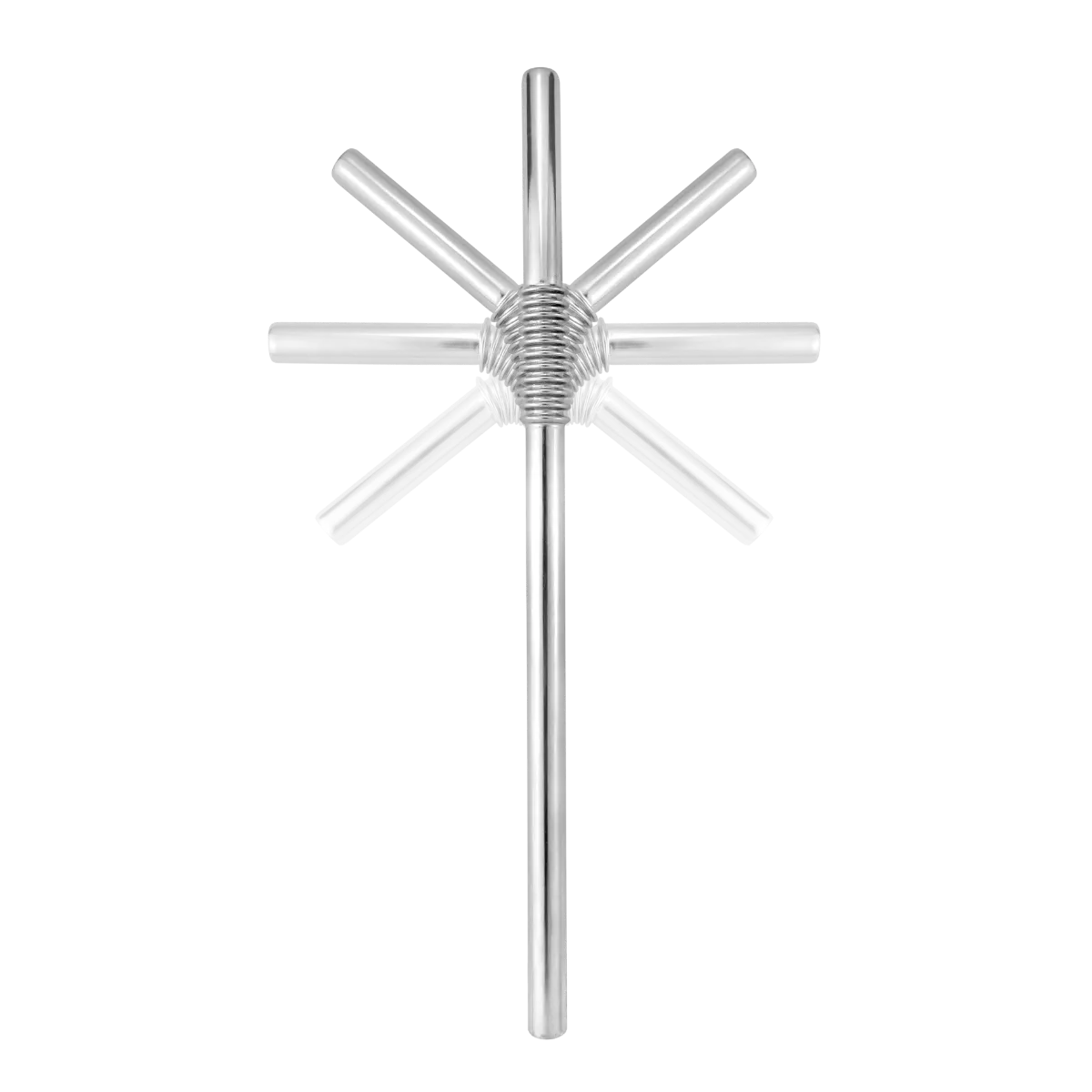 Edelstahl Trinkhalme Biegbar Silber 12er Set 22cm von Turtleneck Straw