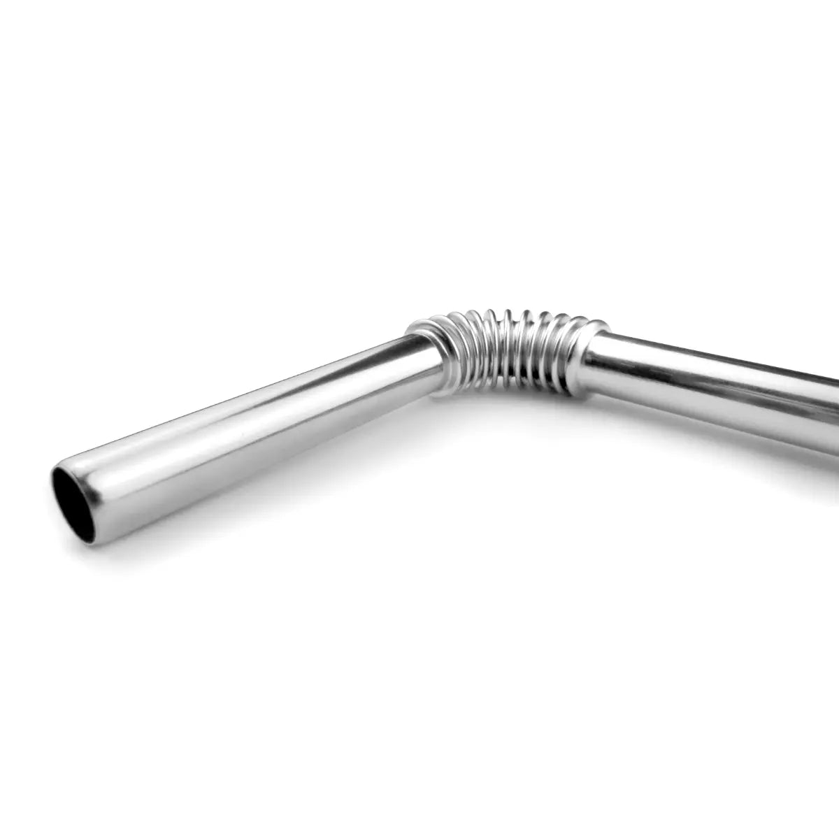 Edelstahl Trinkhalme Biegbar Silber 12er Set 22cm von Turtleneck Straw