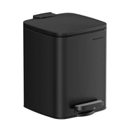 Abfalleimer platzsparend Soft-Close schwarz Stahl von Songmics