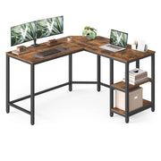 Eckschreibtisch L-Form 3-4 Monitore Rustic Brown Holz von guteszeug.ch