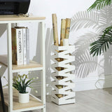 Regenschirmständer Metall quadratisch mit Haken weiss von Songmics