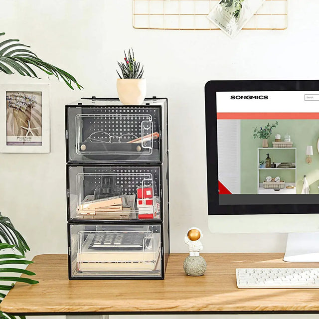 Schuhboxen Schuh-Organizer Kunststoff 18er Set von Songmics