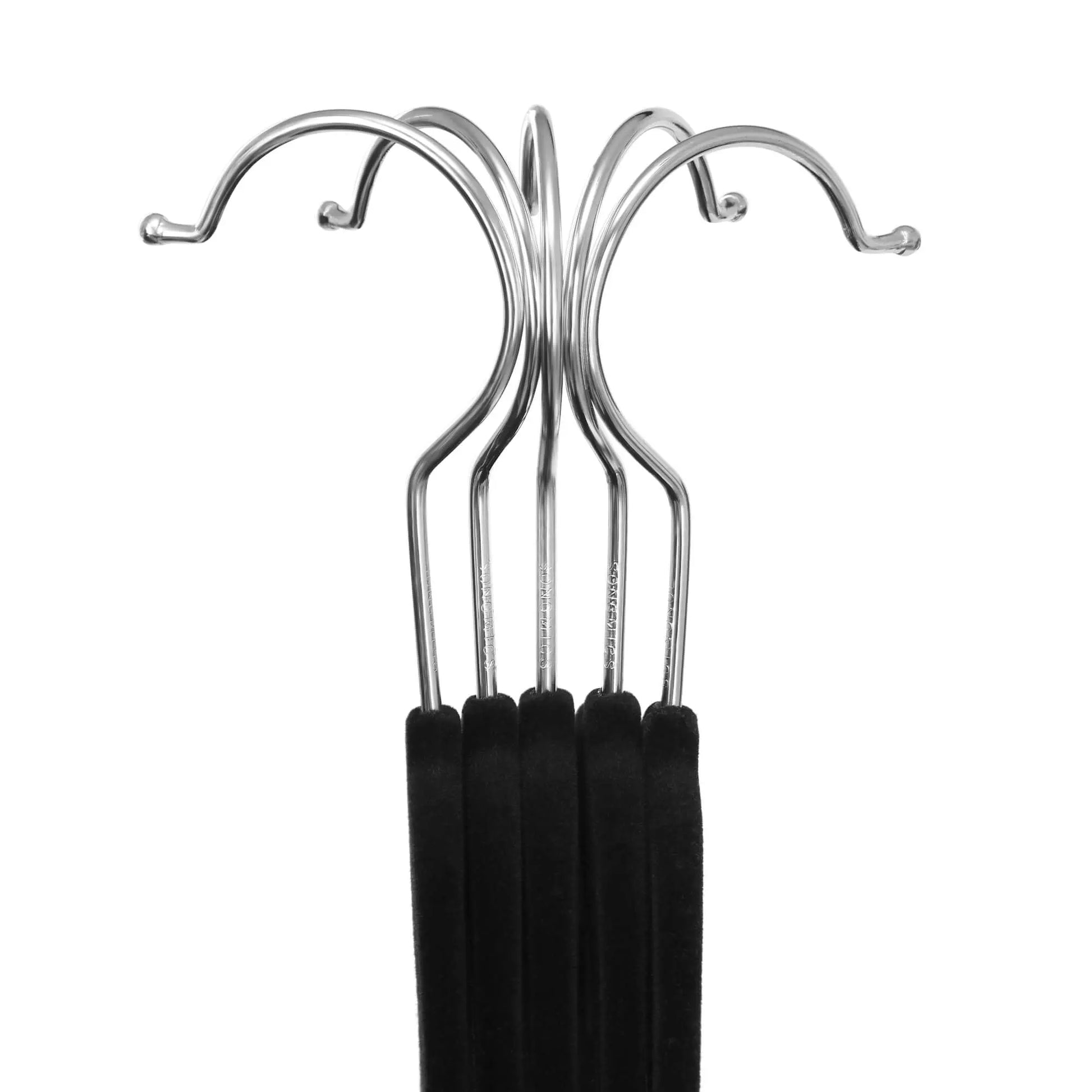 Samt-Kleiderbügel rutschfest schwarz 12er-Set von guteszeug.ch