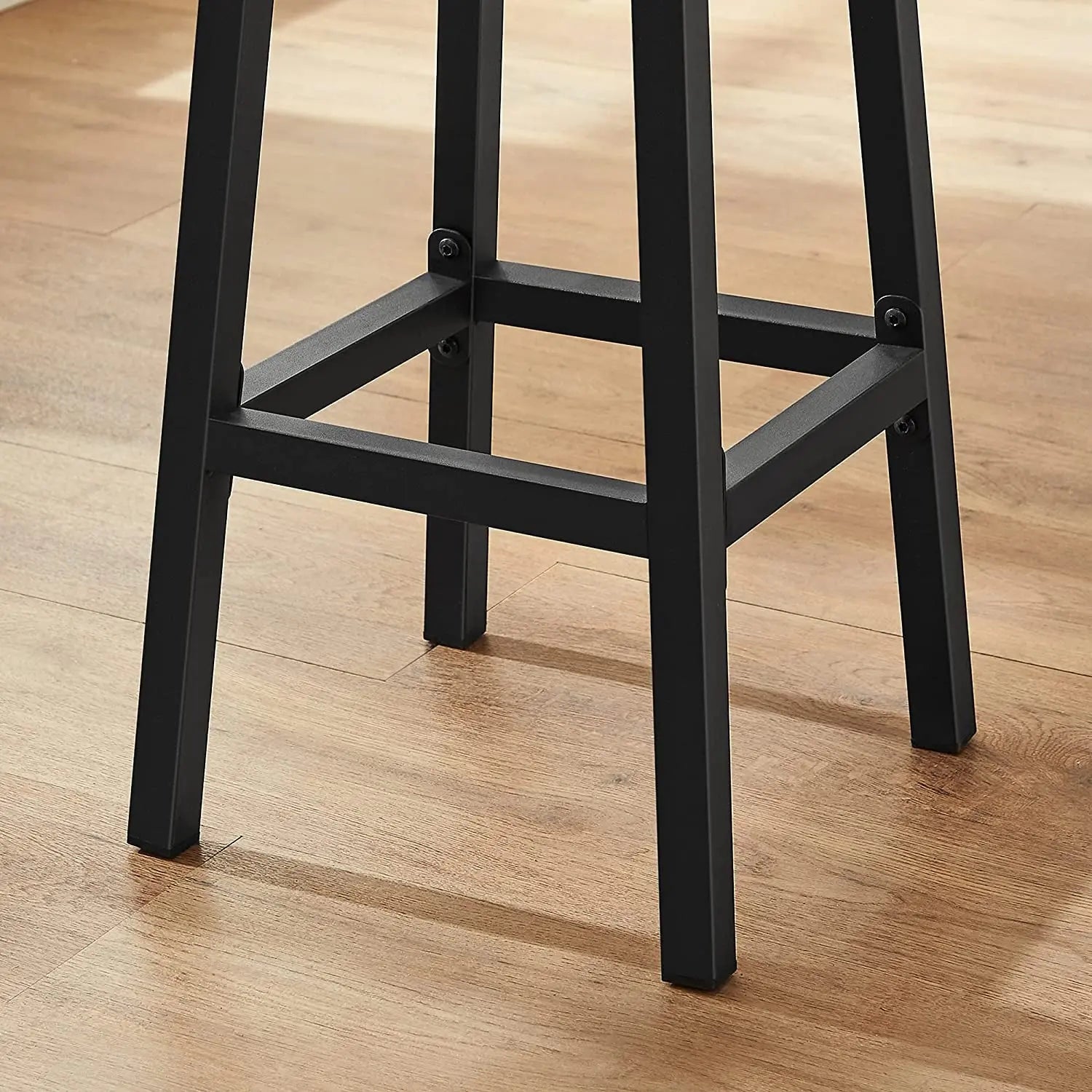 Barhocker 2er-Set greige-schwarz Metall von Songmics