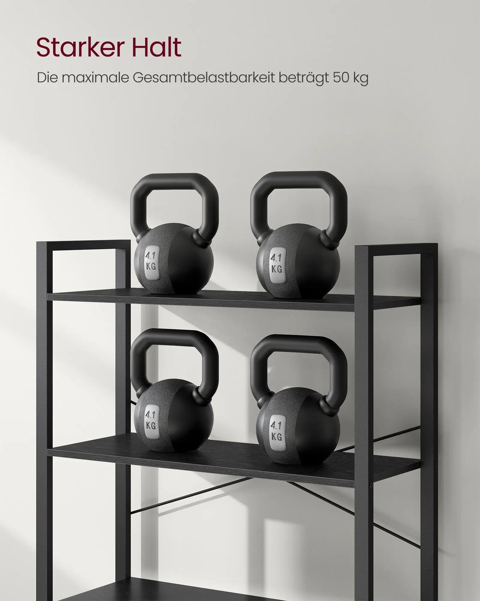 Bücherregal 6 Fächer Industrial Schwarz Stahl von guteszeug.ch