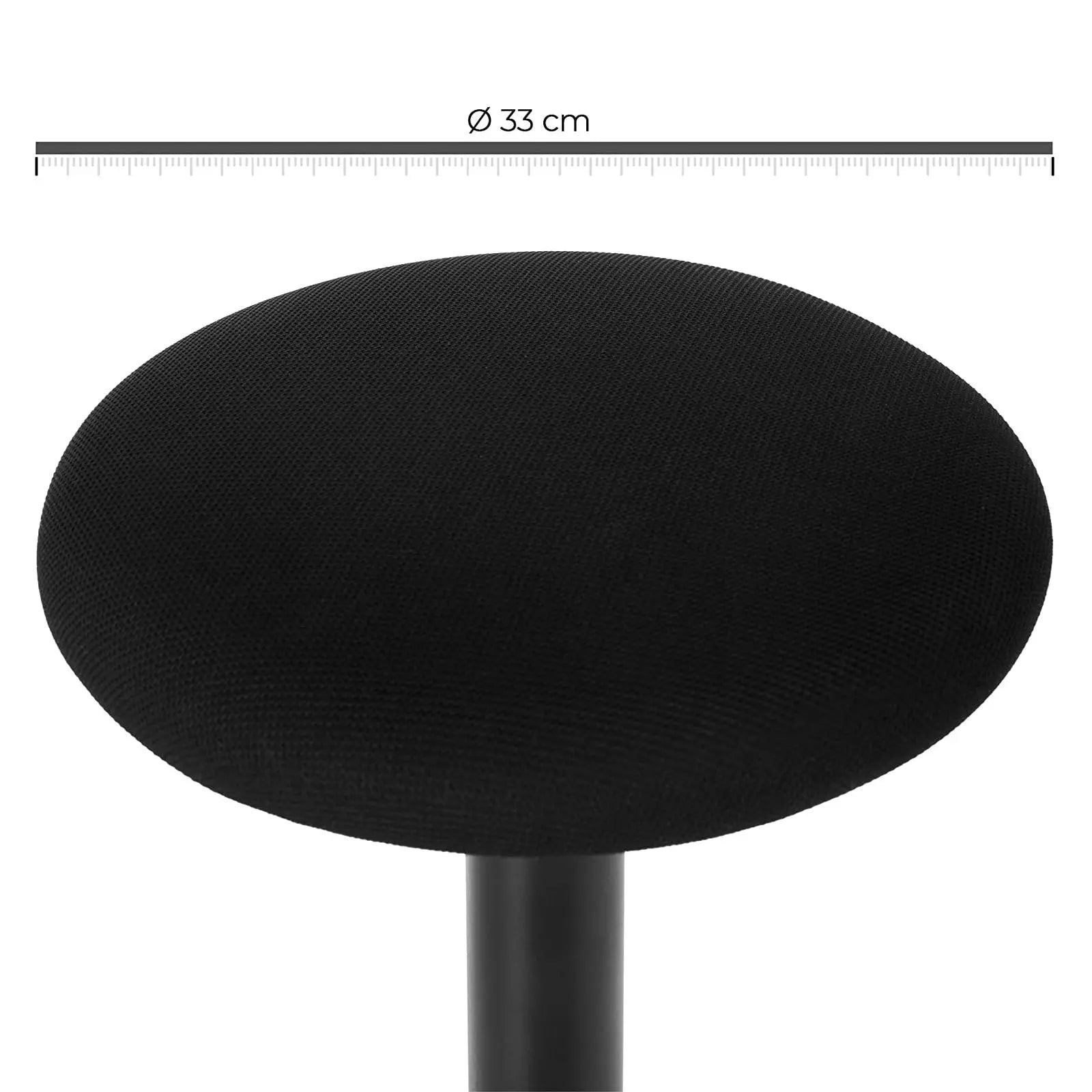 Ergonomischer Sitzhocker höhenverstellbar schwarz Stoff von Songmics