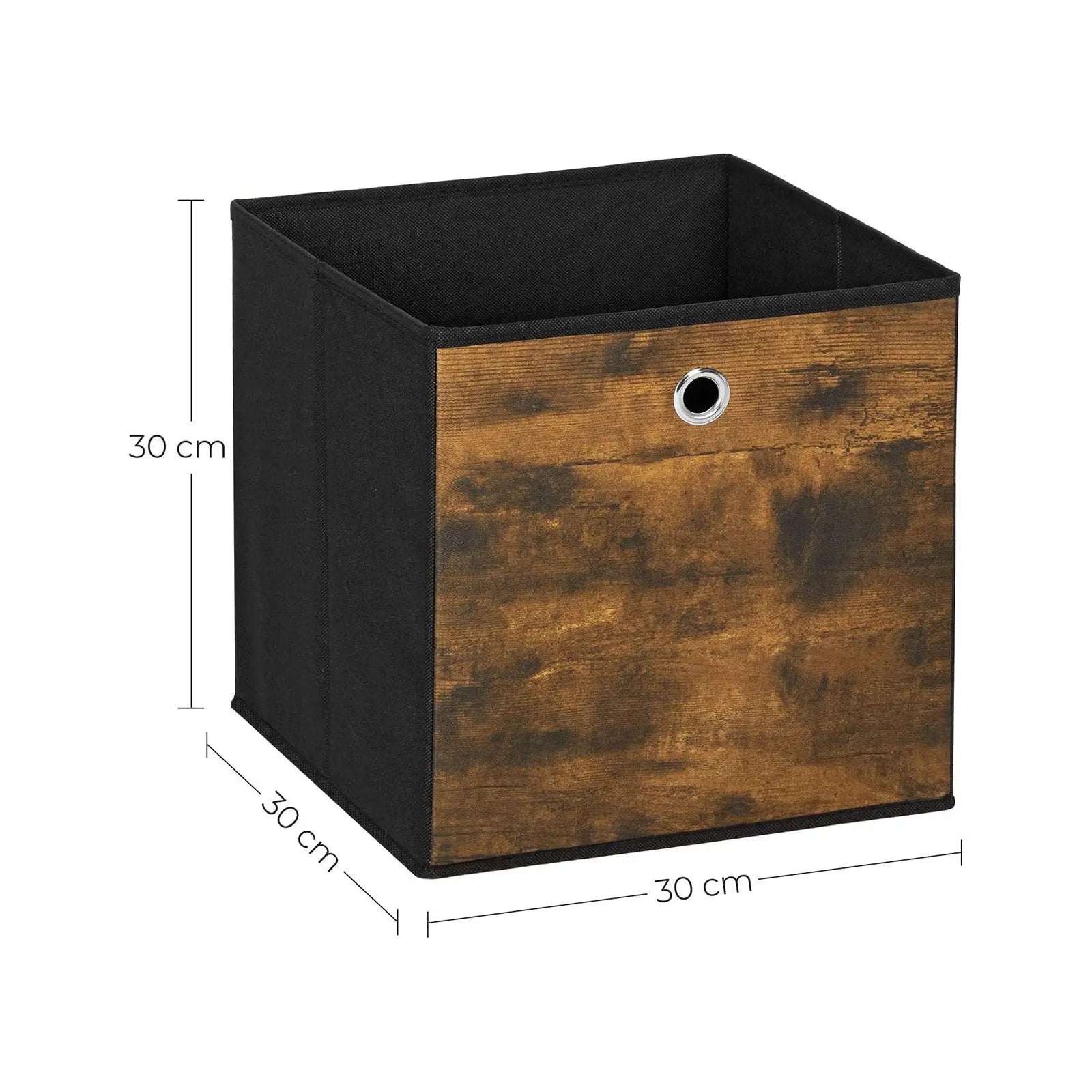 Aufbewahrungsbox 6er-Set faltbar vintagebraun Oxford-Gewebe von Songmics