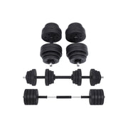 Hantelset 30kg verstellbar schwarz Kunststoff von Songmics