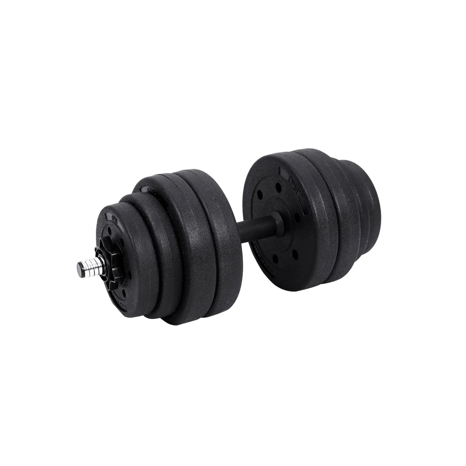 Hantelset 30kg verstellbar schwarz Kunststoff von Songmics