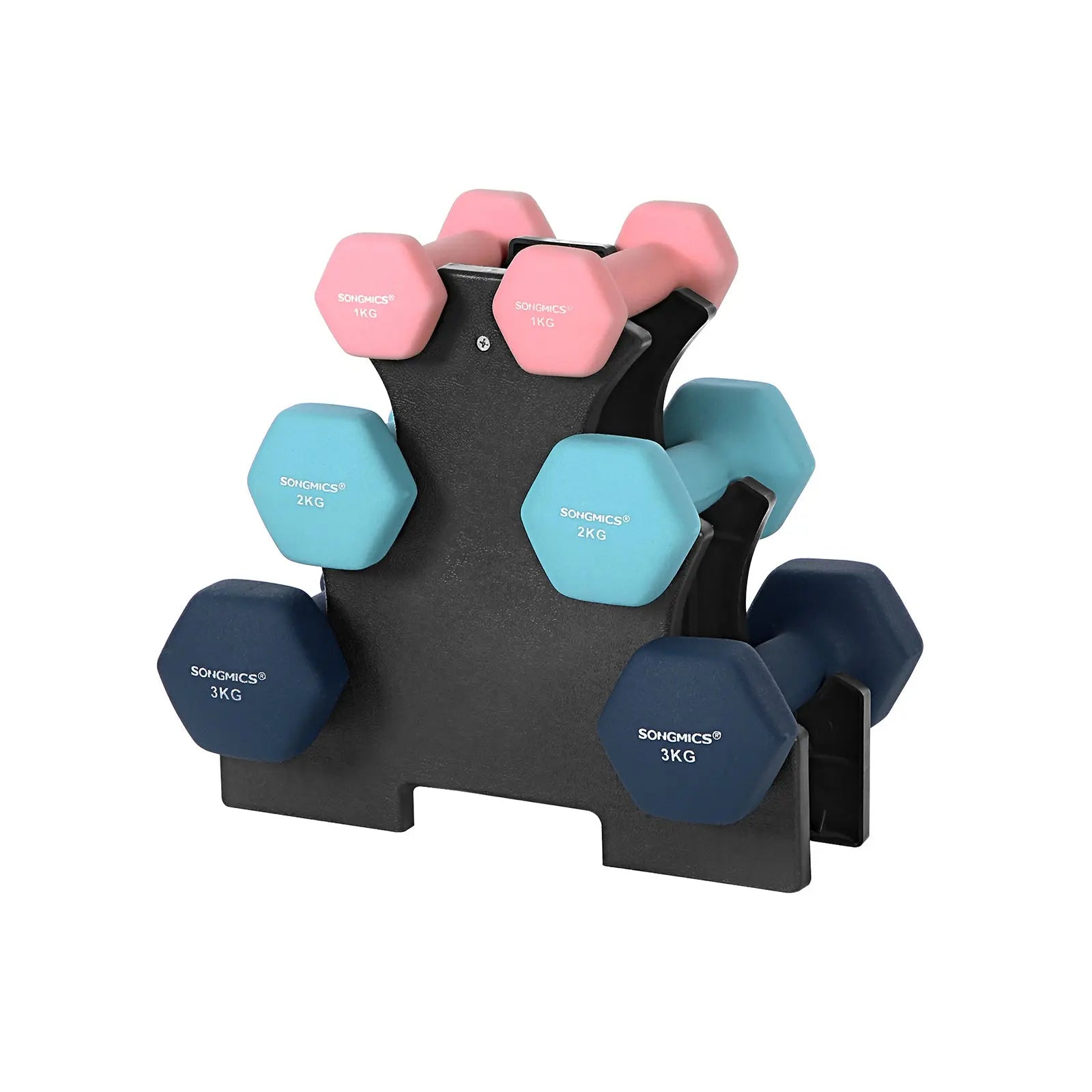 Hanteln-Set Home-Fitness bunt Vinyl von Songmics