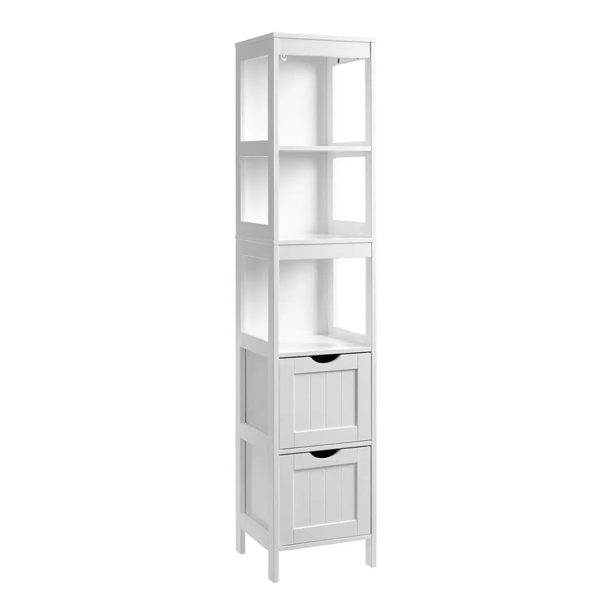 Badezimmerschrank freistehend mit Schubladen weiss von Songmics