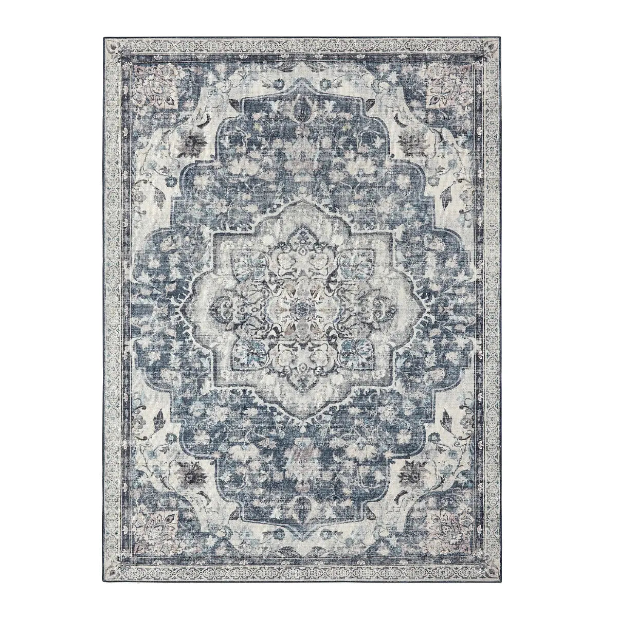 Wohnzimmerteppich Rutschfest Vintage Grau 120 x 170 cm von Songmics