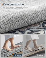 Wohnzimmerteppich Rutschfest Vintage Grau 120 x 170 cm von Songmics