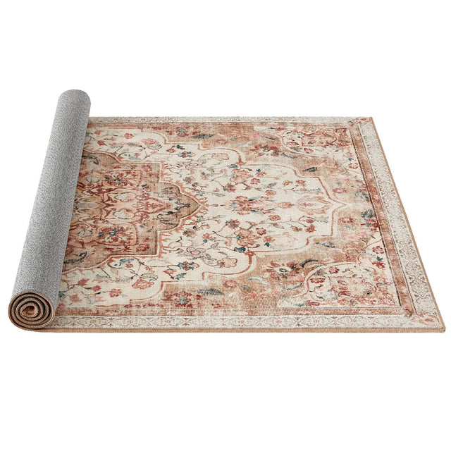 Wohnzimmerteppich Rutschfest Vintage Beige 120 x 170 cm von Songmics
