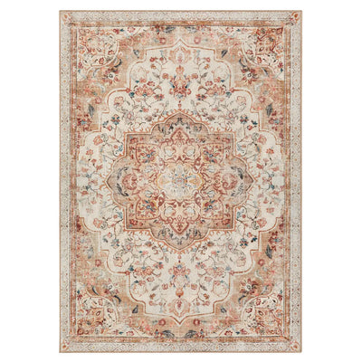 Wohnzimmerteppich Rutschfest Vintage Beige 120 x 170 cm