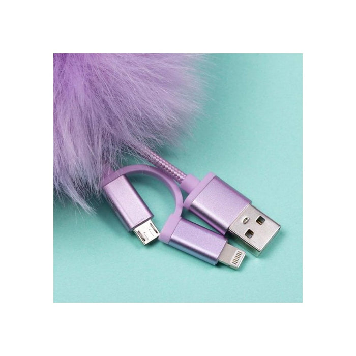 Tech 3in1 USB Ladekabel "PomPom" von PUSHEEN